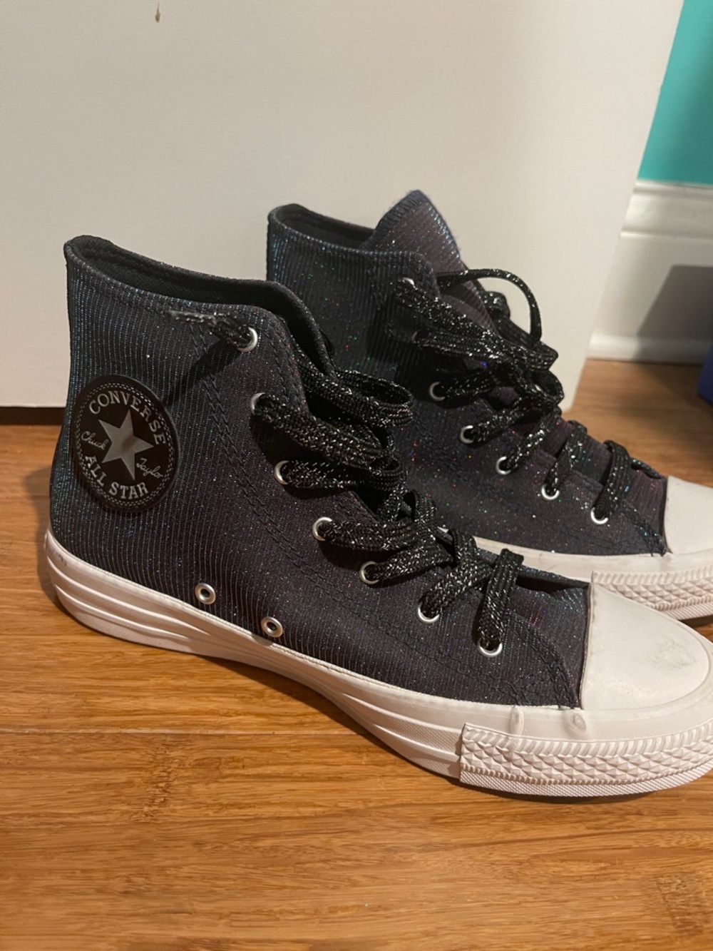 Converse High Top Sneakers - Black with White Sole